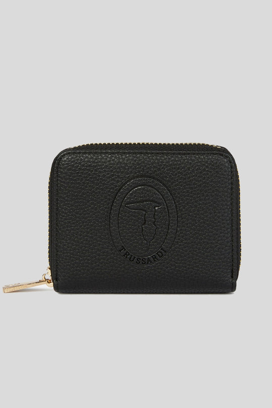 Iris Zip Around Sm Stampa Cervo - Black