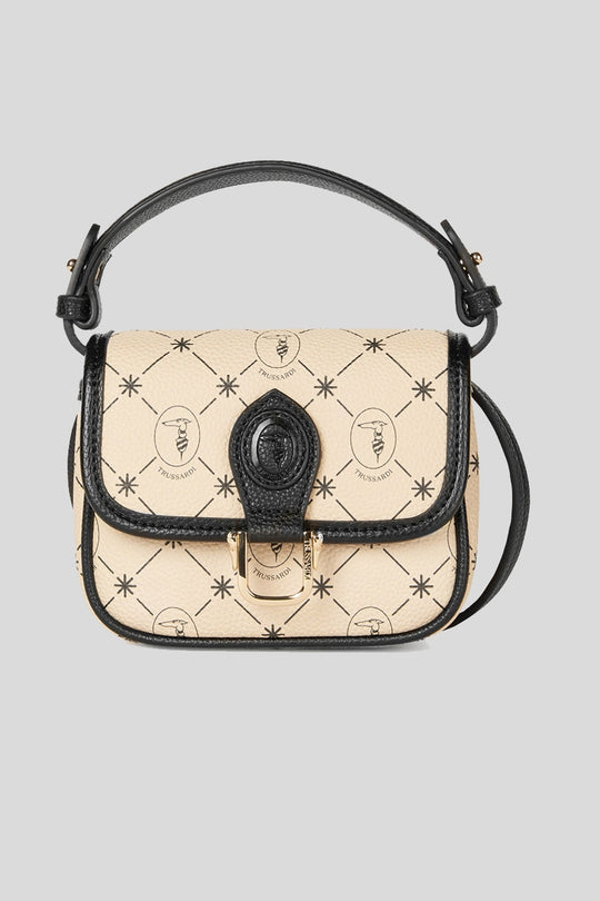 Clavel Shoulder Flap Sm Full Grain - Monogram Marshmallow