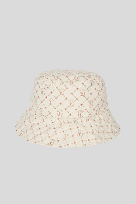 Bucket Hat Nylon Monogram - White Swan Almond