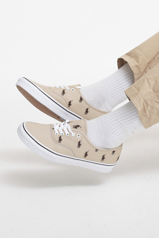 Keaton Pony Sneakers Low Top Lace - Chino/Brown