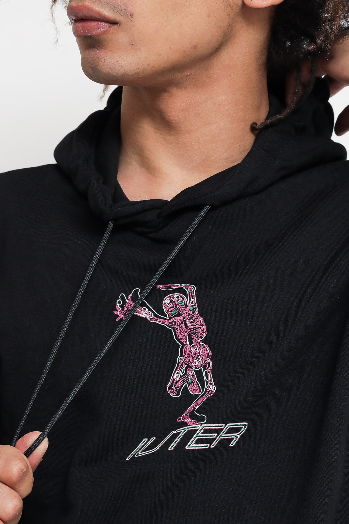 Iuter Skeleton Hoodie - Black Nero Uomo » Chemise Imola