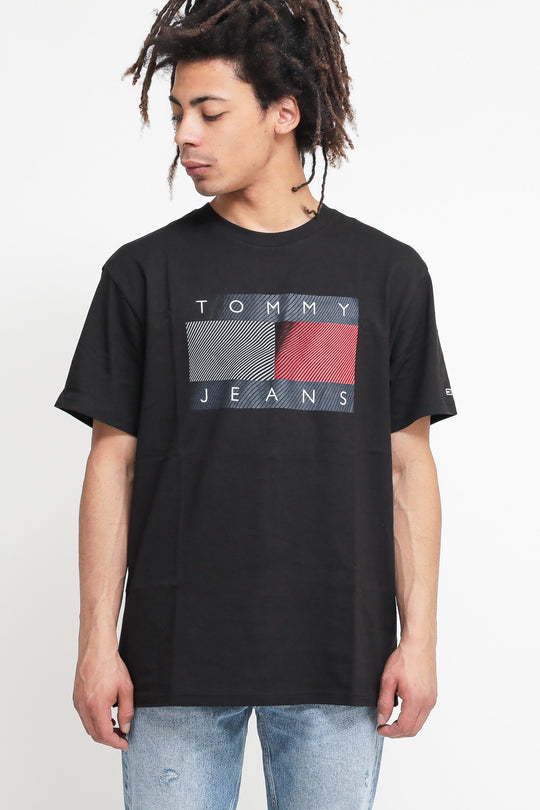 TJM Reflective Wave Flag Tee - Black