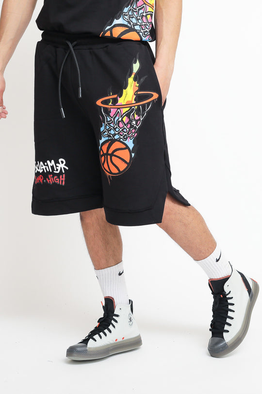 Bermuda Uomo in Felpa - Black