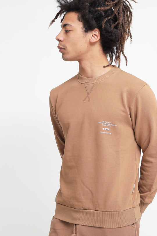 Felpa Girocollo - Caffelatte