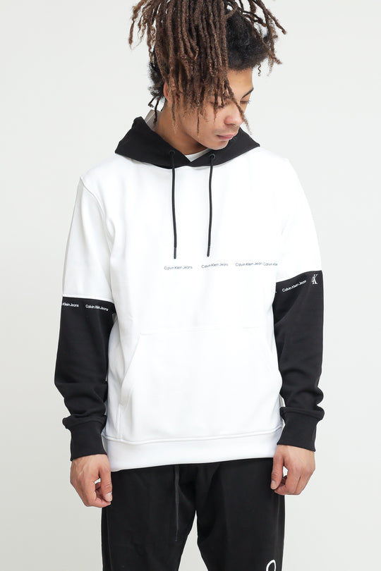 Colorblock Hoodie - Bright White