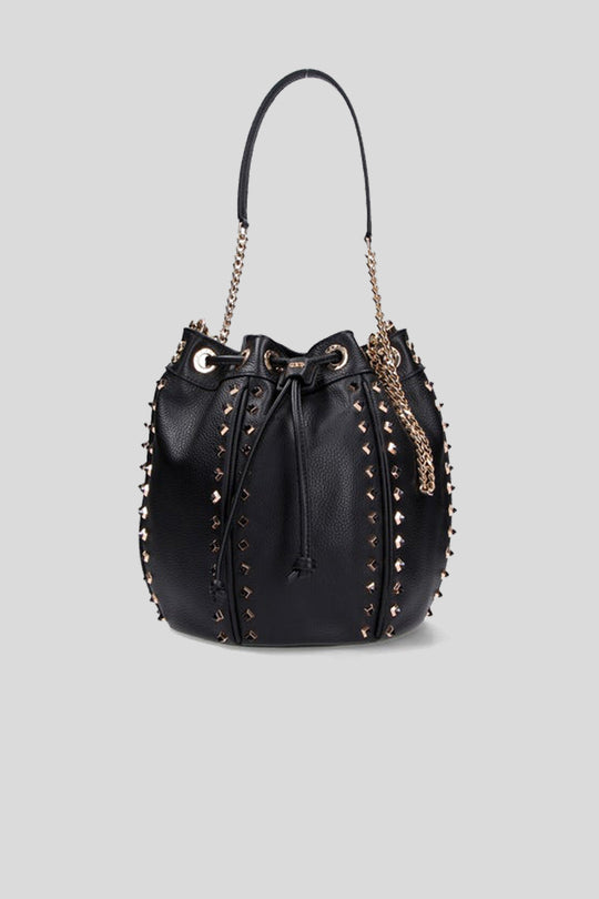 Frivolous Gigi Bucket Tumbled Leather - Black