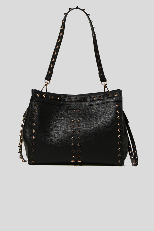 Frivolous M.Telma Handbag Tumbled Leather - Black