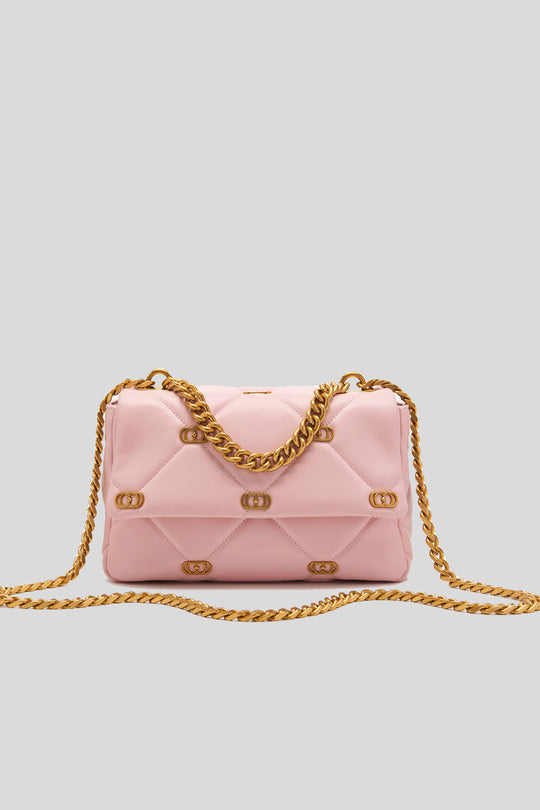 Stich & Spun Logos Med. Handbag Leather - Pink