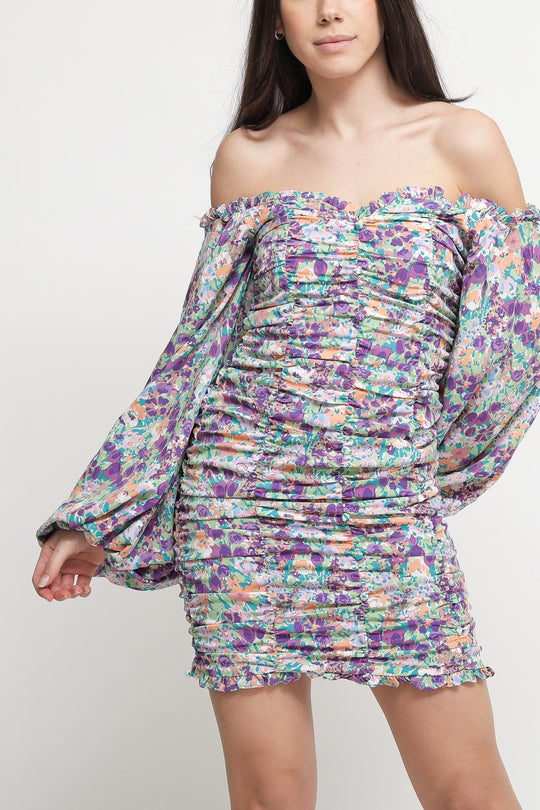 Ladies Dress - Lilac Garden Floreal