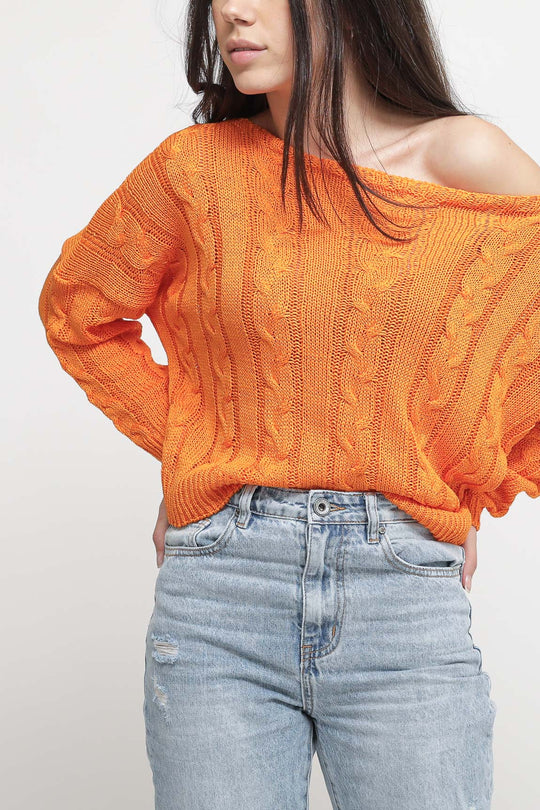 Maglia Trecce - Arancio
