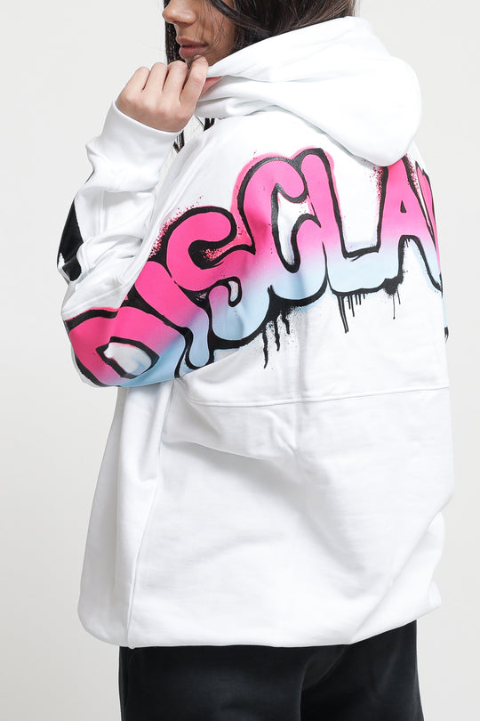 Maglia con Cappuccio Donna in Felpa - Bianco