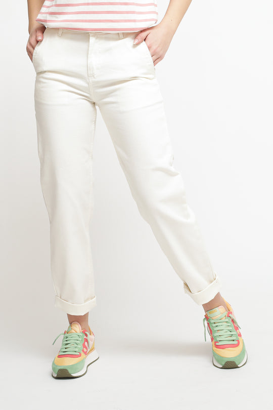 W' Pierce Pant  - White