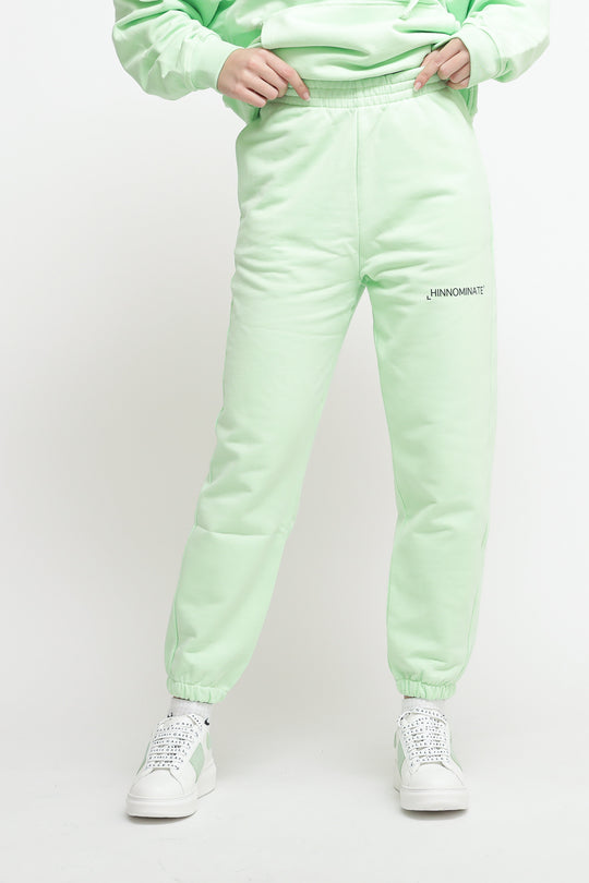 Pantalone in Felpa Con Stampa - Verde Acqua