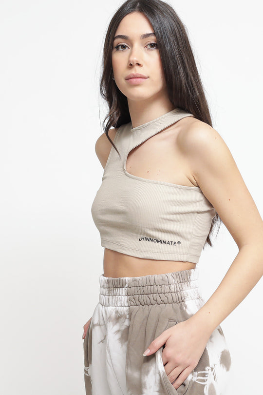 Top Asimmetrico - Beige/Nocciola