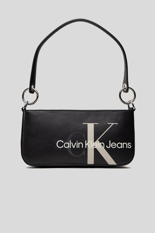 Sculpted Mono Shoulder Pouch - Black