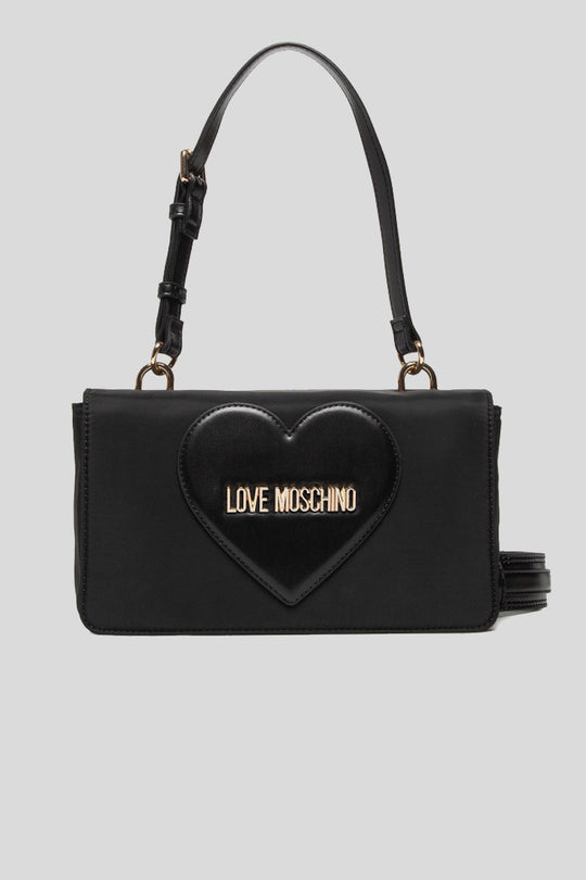 Borsa Nylon + Pu - Nero