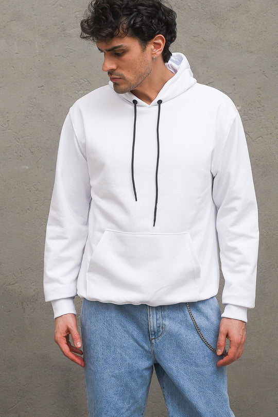 Felpa Cappuccio - Bianco