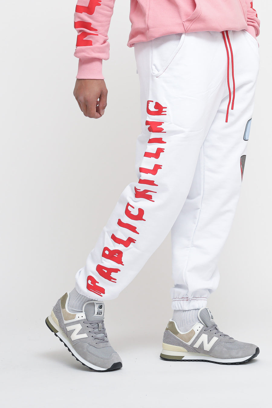 Rabbit Print Trousers - White