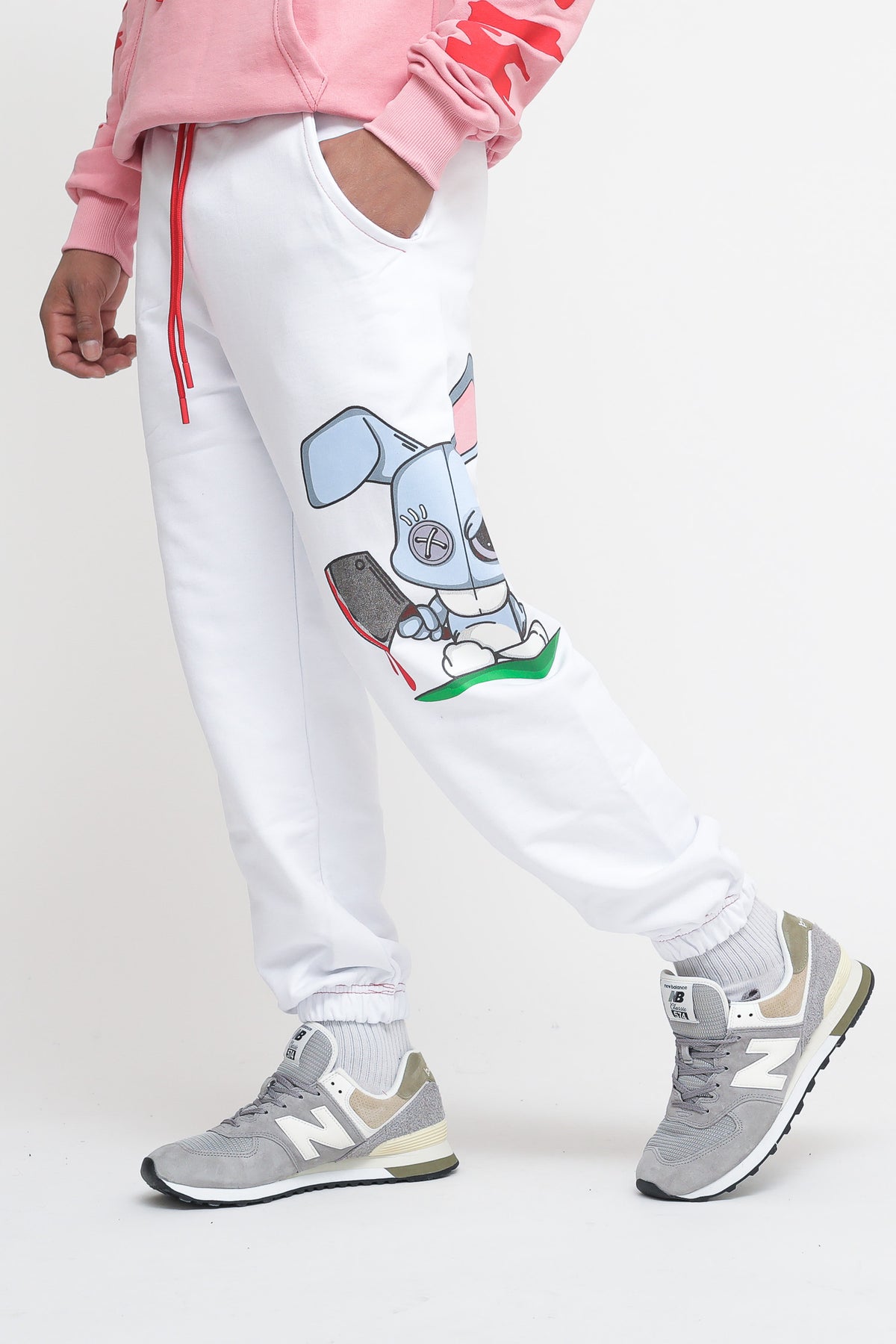 Pantalone Stampa Coniglio - Bianco — 2