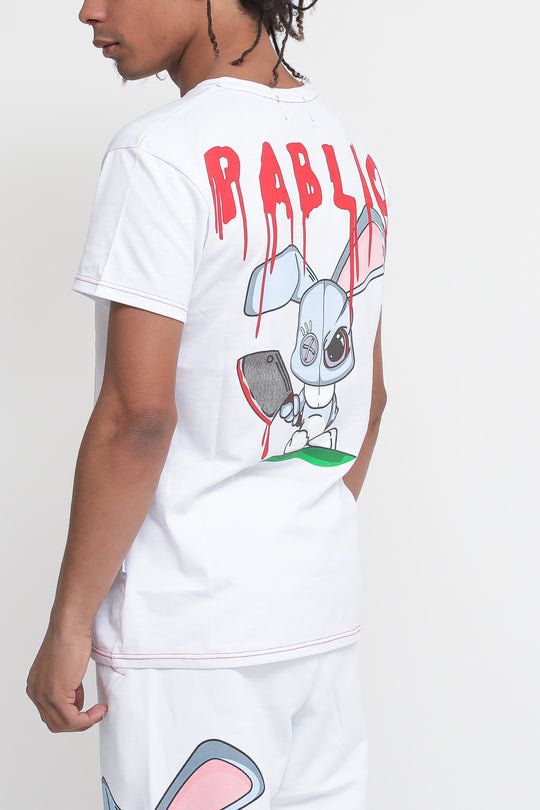 T-shirt Stampa Coniglio - Bianco