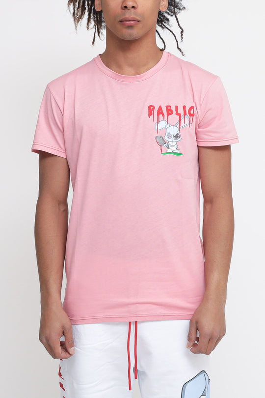 T-shirt Stampa Coniglio - Rosa