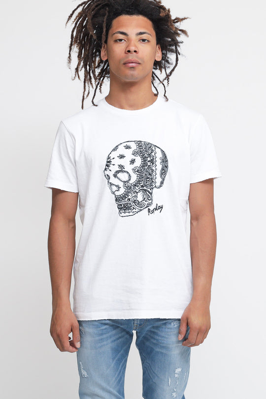 T-shirt Stampa Teschio - Bianco