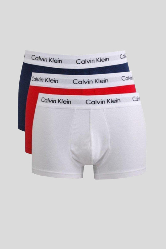 Boxer Cotton Stretch - White/Blue/Red