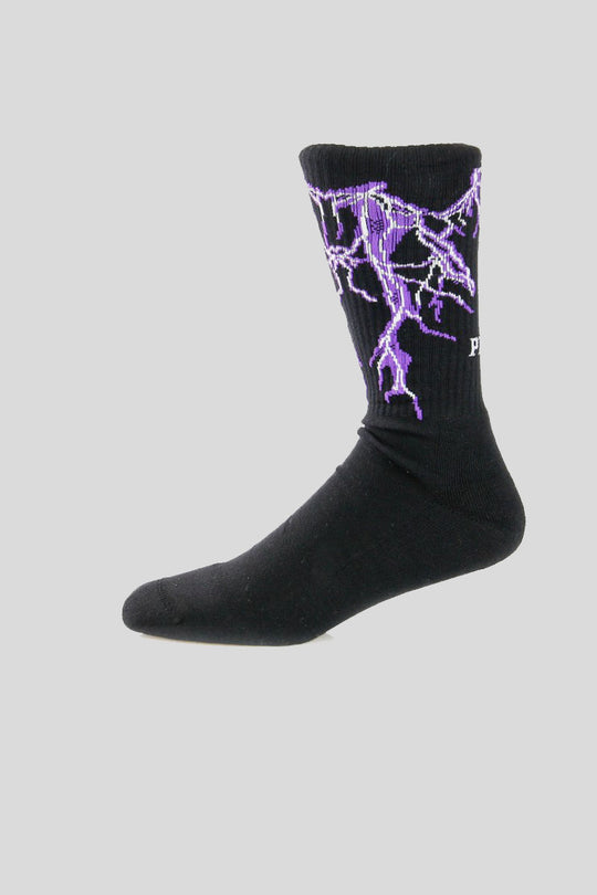 Socks Purple Lightning - Black