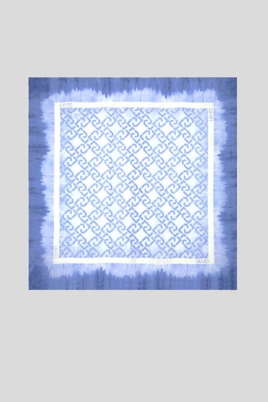 Foulard Logo Sfumato - Steel Blue