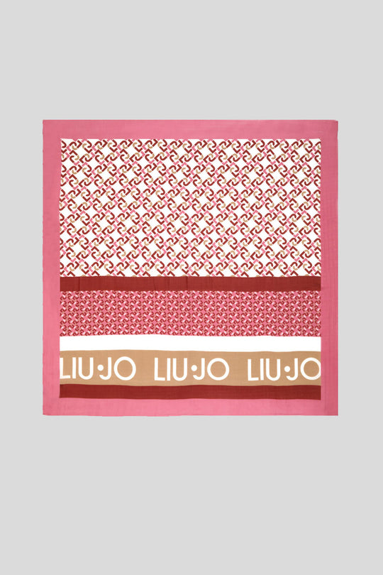 Foulard Logo Chain - Dark Rose