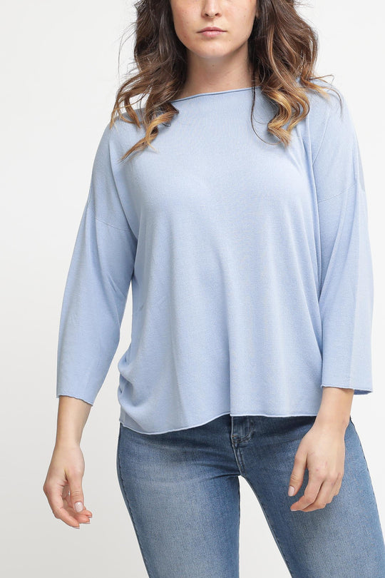 Girocollo Over Rotolino - Azzurro/Light Blue