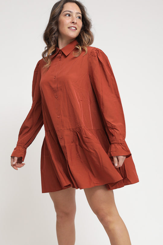 Ladies Dress - Rust