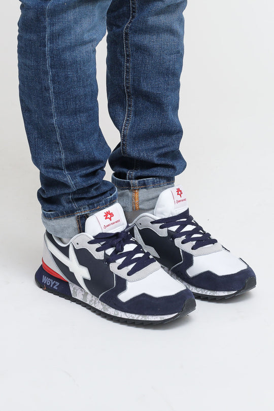 Jet-M - Suede/Nylon Marble Sole Navy-Grey