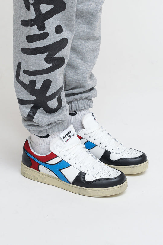 Magic Basket Low Icona - White Black Malibu Blue