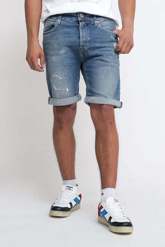 Bermuda Rbj.901 Short Tapered Fit - Indigo Denim