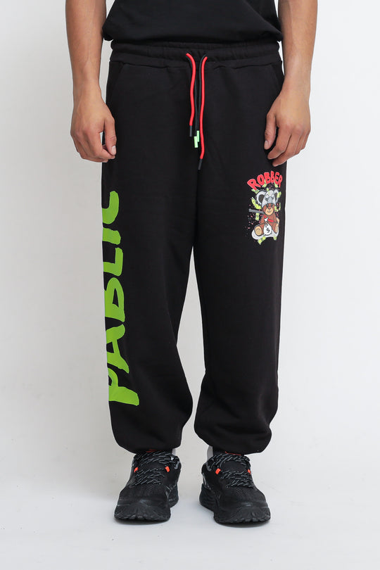 Pantalone Stampa Orso - Nero