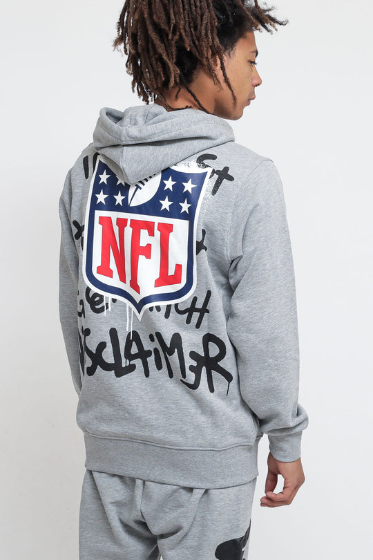 Maglia Cappuccio In Felpa Uomo Nfl - Grigio Chiaro Melange