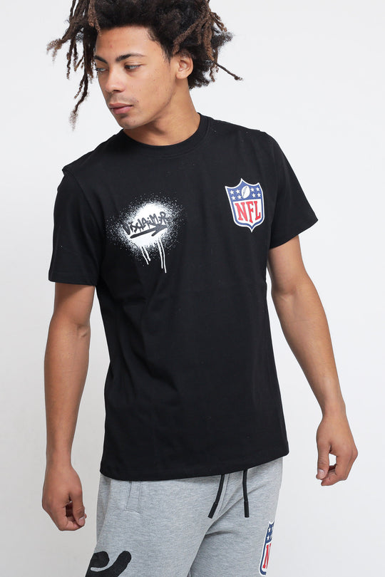 T-shirt In Jersey Uomo Nfl - Nero