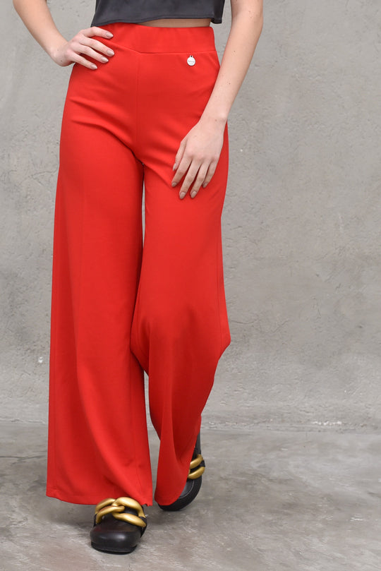 Pantalone A Zampa - Rosso