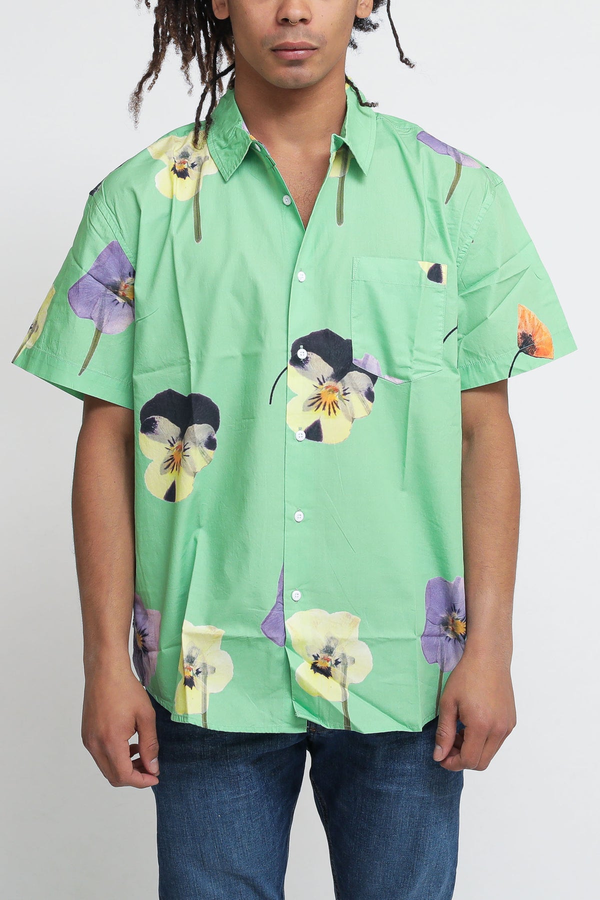 Redux Woven Shirt - Seaweed Green Multi — 1