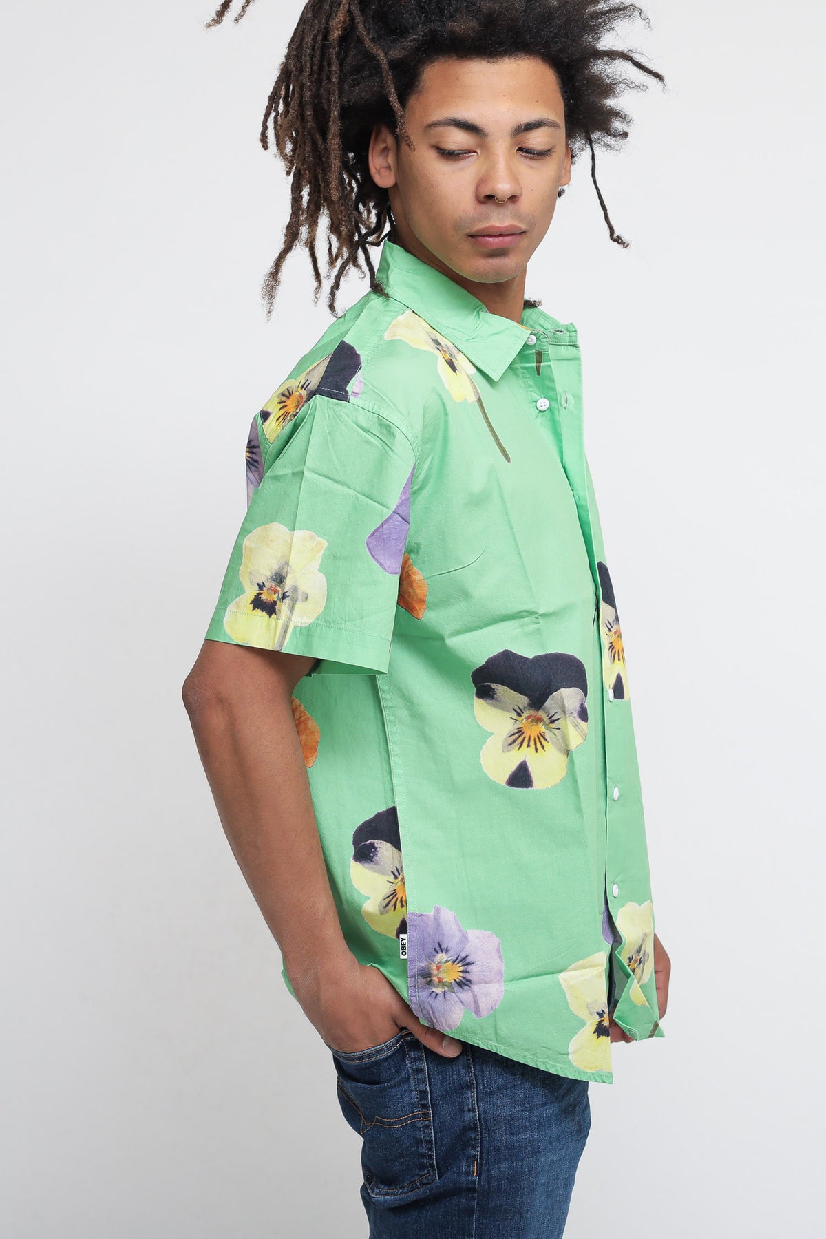 Redux Woven Shirt - Seaweed Green Multi — 3