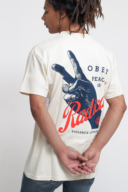 T-shirt Obey Radical Peace - Cream