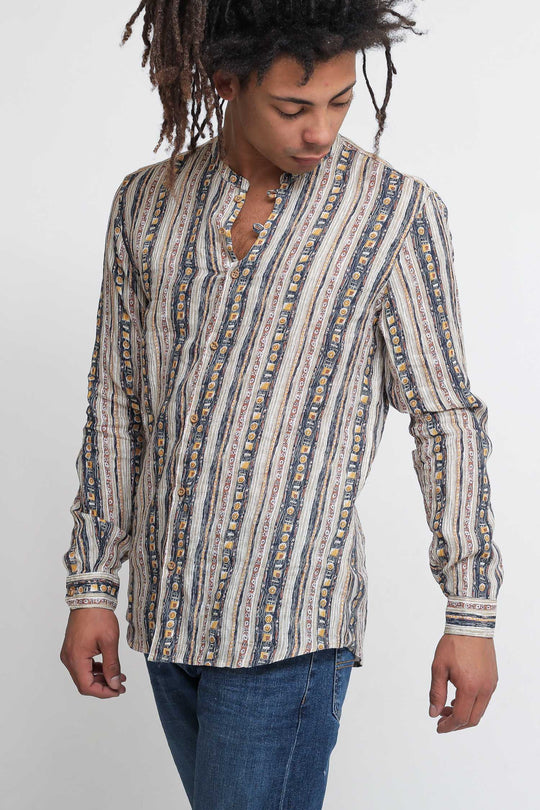 Camicia Lino Blu - Fantasia