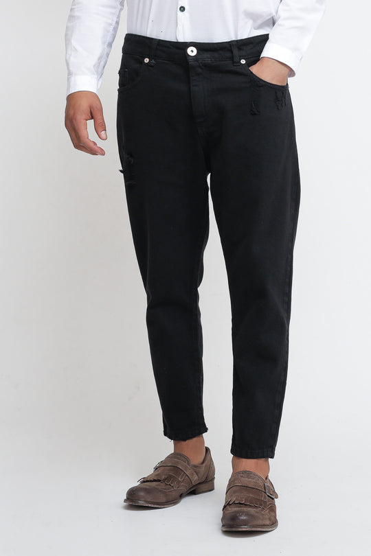 Pantalone Carrot Rotture - Nero