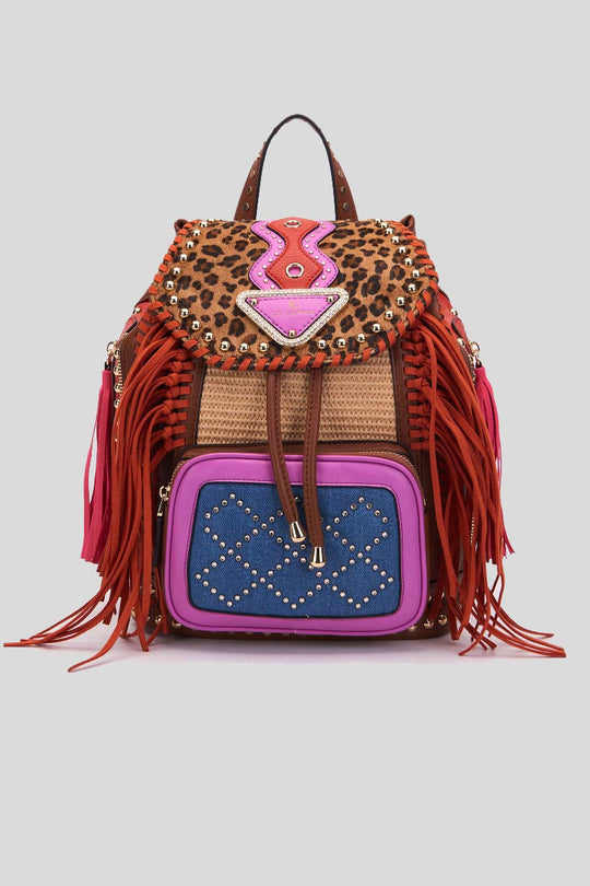 Jungle Backpack Mix Mat + Raf - Cuoio