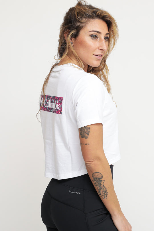 North Cascades Cropped Tee - White
