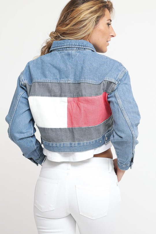Cropped Trucker Jacket - Denim Medium