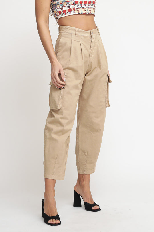 Pantalone Cargo Tasche - Safari