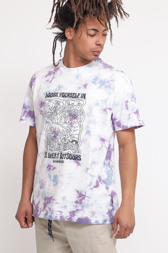 S-Plan Aop Ss - L Blue Tdye Fan