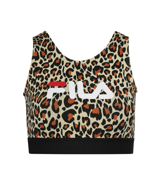 Women Josette Taped Aop Crop Top - Allover Leo Print